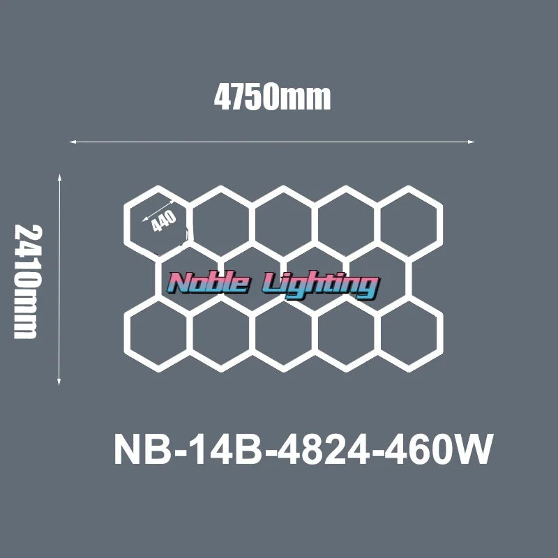 DecorBites™ Hexagon LED Ceiling Light: High-Performance, Best-Selling, Honeycomb Design