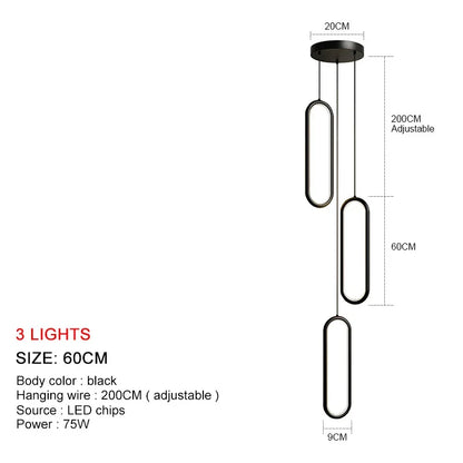 DecorBites™ LED Chandelier: Modern Living Room Dining Room Pendant Lights for Home Decor