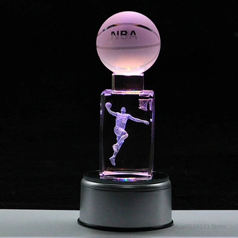 DecorBites™ Crystal Lights Basketball Table Lamp for Bed Room Decor
