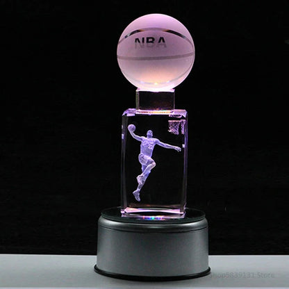 DecorBites™ Crystal Lights Basketball Table Lamp for Bed Room Decor