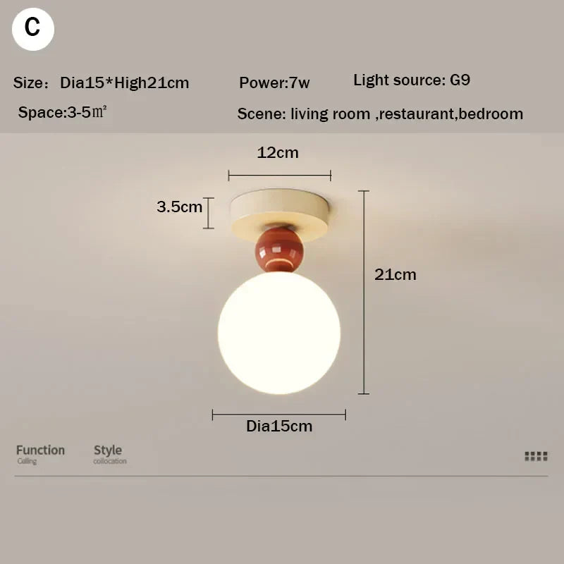 DecorBites™ LED Ceiling Moon Wall Lamp Minimalist Bedroom Lighting Fixture