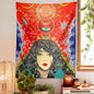 Decobites Psychedelic Celestial Floral Wall Hanging Tapestry for Dorm Decor