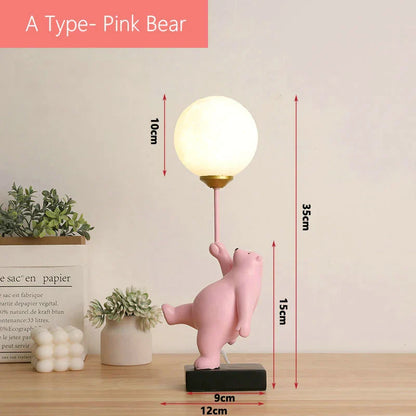 مصباح قمري على شكل دب من DecorBites™ مزود بمصباح G9 لغرفة نوم الأطفال