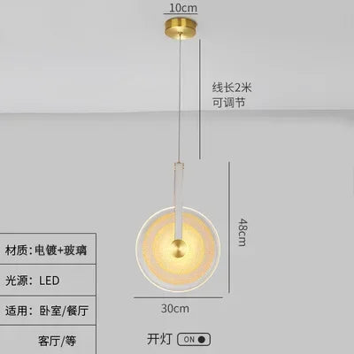 DecorBites™ Circular Glass LED Chandelier - Modern Nordic Style for Home Decor