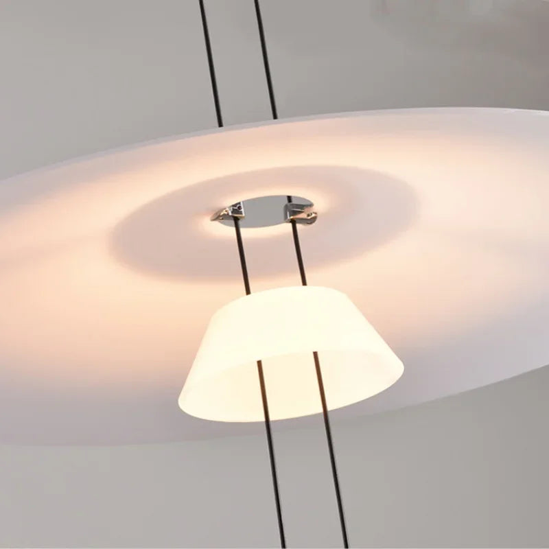 DecorBites™ Circular Pendant Light: Modern Minimalist Hanging Lamp for Living Room, Dining, Bar