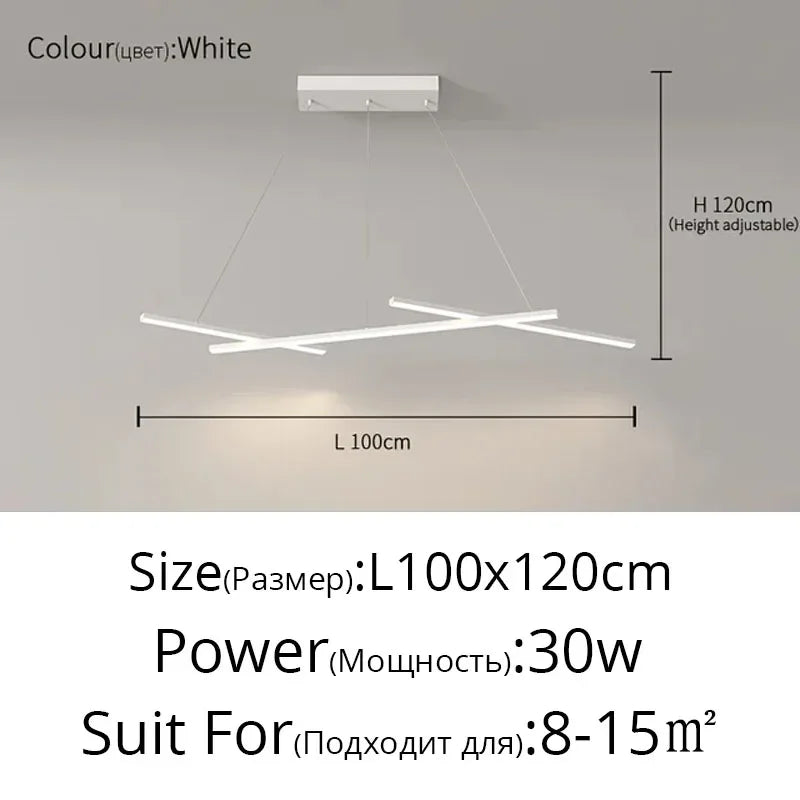 DecorBites™ LED Strip Pendant Chandelier for Living Dining Kitchen Island, Minimalist Home Decor Fixture