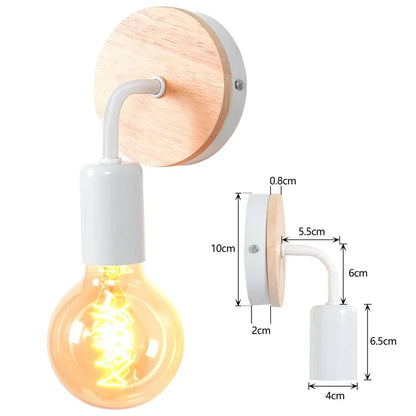 Aplique de pared LED industrial DecorBites™ estilo loft retro con pantalla de hierro E27