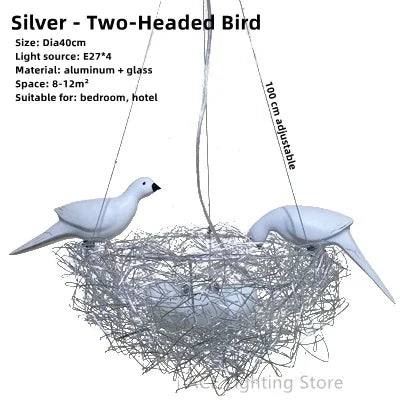 DecorBites™ Aluminum Wire Bird's Nest Pendant Lights for Bedroom Hallway and Restaurant