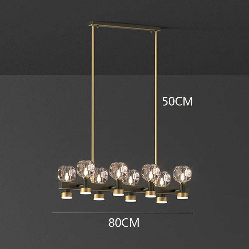 DecorBites™ Crystal Chandelier Luxury Pendant Light for Living and Dining Room
