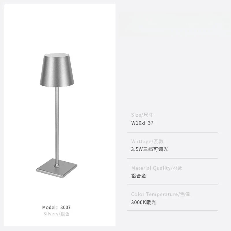 DecorBites™ LED Touch Table Lamp for Home, Office, or Hospitality with USB Charging