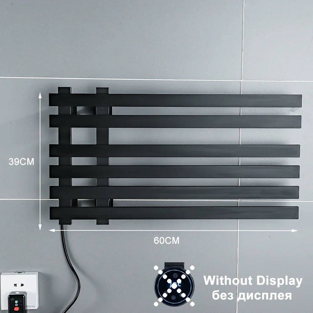 DecorBites™ Electric Towel Warmer Rack Thermostatic Digital Display Stainless Steel Holder