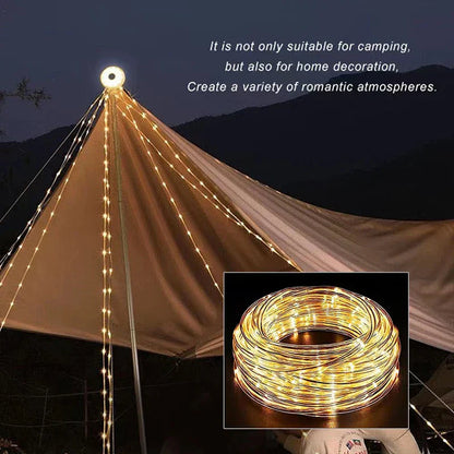 Tira de luz LED para camping DecorBites™ de 8 m de longitud, impermeable, para decoración de jardín y exteriores.