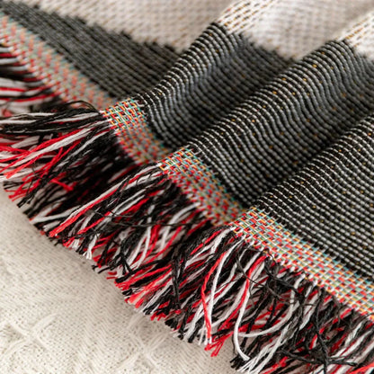 DecorBites™ Knitted Tapestry Sofa Blanket - Light Luxury Decorative Blanket for Living Room, Nap Bedspread, Picnic, Camping Mat