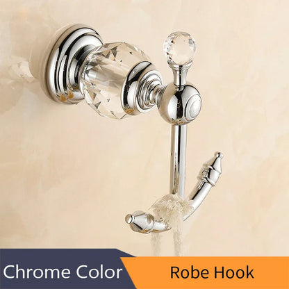 Juego de accesorios de baño DecorBites™ Crystal Brass Gold