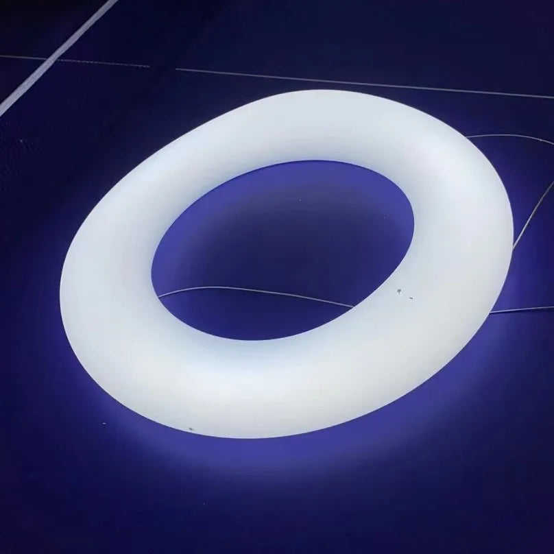 DecorBites™ Cloud Pendant Light: Nordic Minimalist Doughnut Chandelier for Living Room & Kid's Bedroom