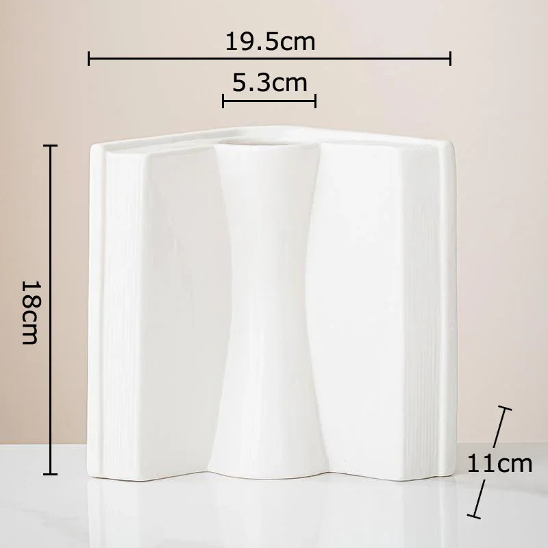 DecorBites™ Jarrón decorativo de escritorio con flores creativas | Decoración floral artificial para habitaciones estéticas