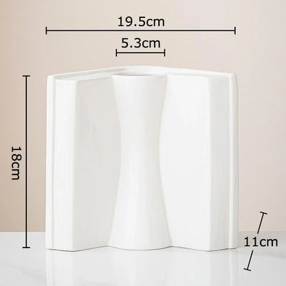 DecorBites™ Jarrón decorativo de escritorio con flores creativas | Decoración floral artificial para habitaciones estéticas