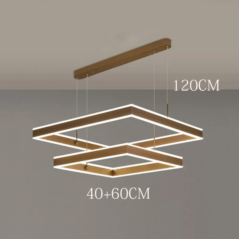 Chrome LED Pendant Light 6-Head Coffee Finish