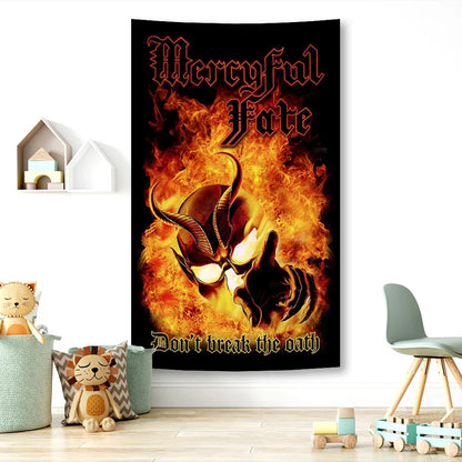 Decobites Tapestry Mercyfuls Fate Poster for Bar Club Garage Room Decor