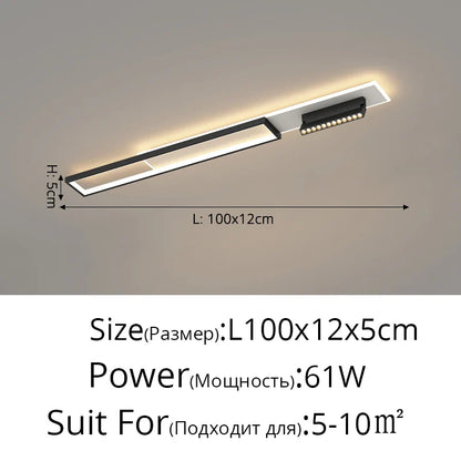 DecorBites™ Acrylic LED Chandelier with Spotlights, Black/Gold, Living Room Bedroom Lighting