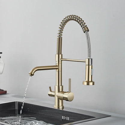 Decorbites™ Zweispundendüsen-Wasserfilterarmatur für sauberes Trinkwasser mit rotierender Reinigung