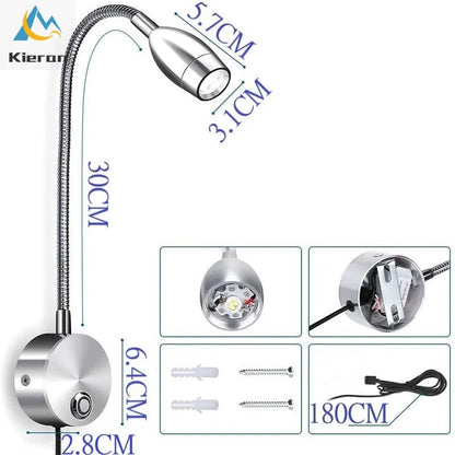 DecorBites™ LED Snake Wall Lamps for Bedroom Study USB Reading Lights