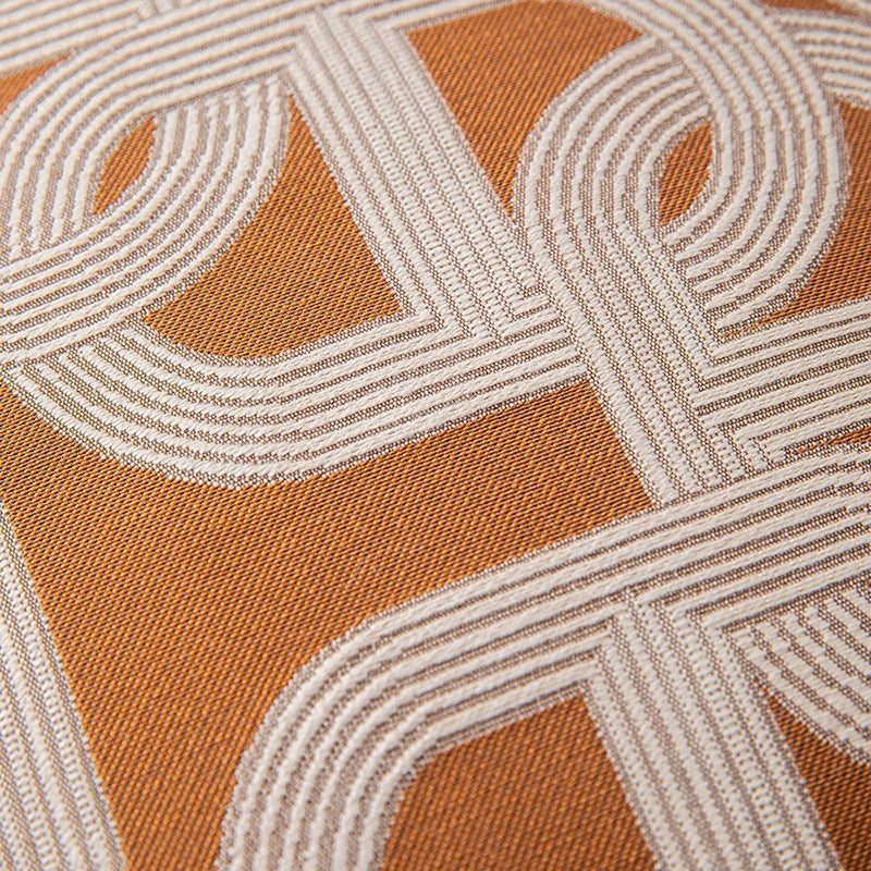 DecorBites™ Brown Coffee Geometric Jacquard Cushion Cover: High Precision & Light Luxury Modern Pillow Case for Home Decor