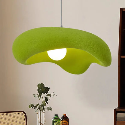 Lámpara colgante de resina DecorBites™ estilo crema, LED G9, decoración para comedor e isla de cocina