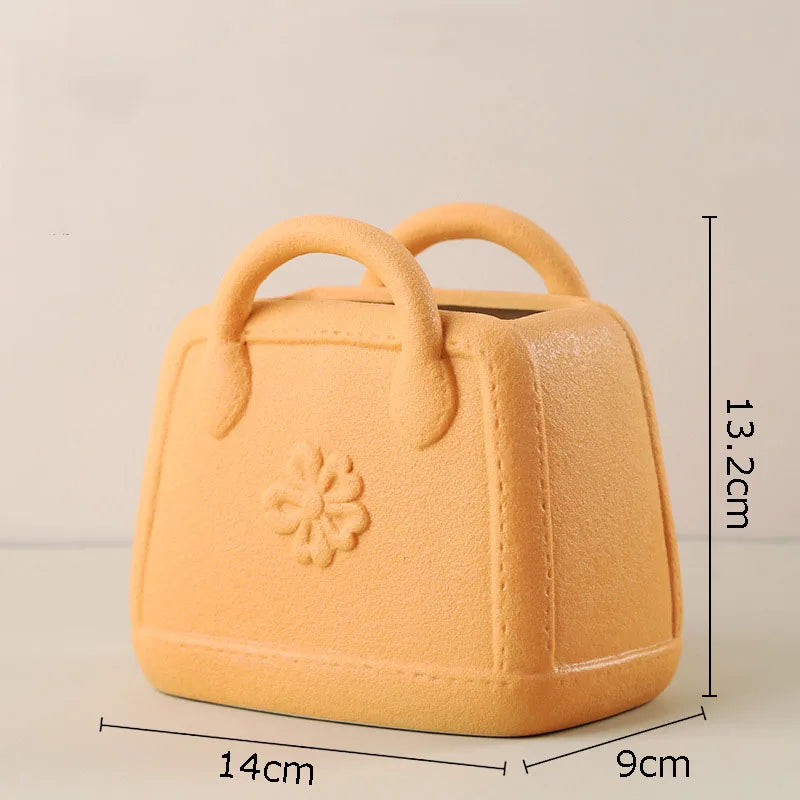 DecorBites™ Handwoven Ceramic Vase: Decorative Flower Pot for Home Décor and Floral Arrangement