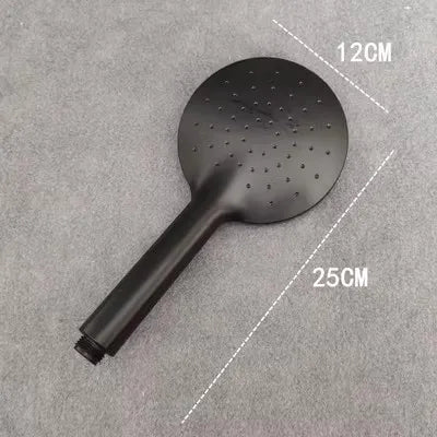 Cabezal de ducha de mano DecorBites™ negro de alta presión para ahorrar agua y simular una lluvia en el baño