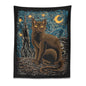 Decobites Starry Night Cat Tapestry: Van Gogh Inspired Mysterious Wall Decor