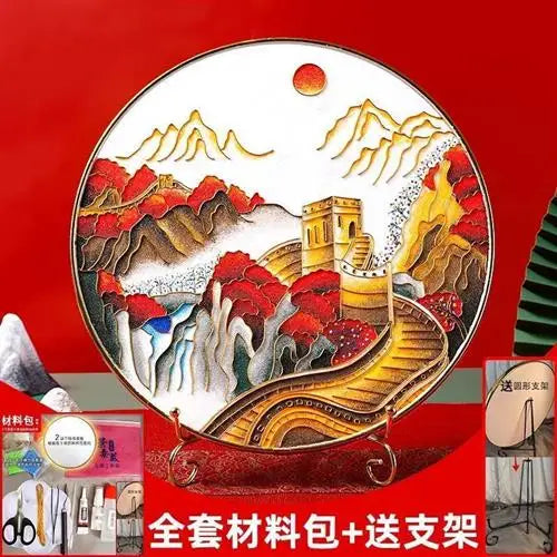 DecorBites™ Cloisonne Silk Enamel Painting DIY Kit - Beginner Handmade Material Package