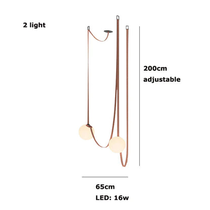 Lámpara colgante LED con bola de cristal DecorBites™ - Negro y naranja, diseño moderno para iluminación interior