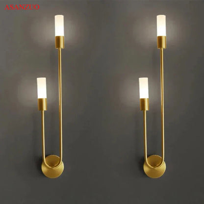 DecorBites™ LED Gold Candlestick Wall Light for Indoor Decor and Ambiance