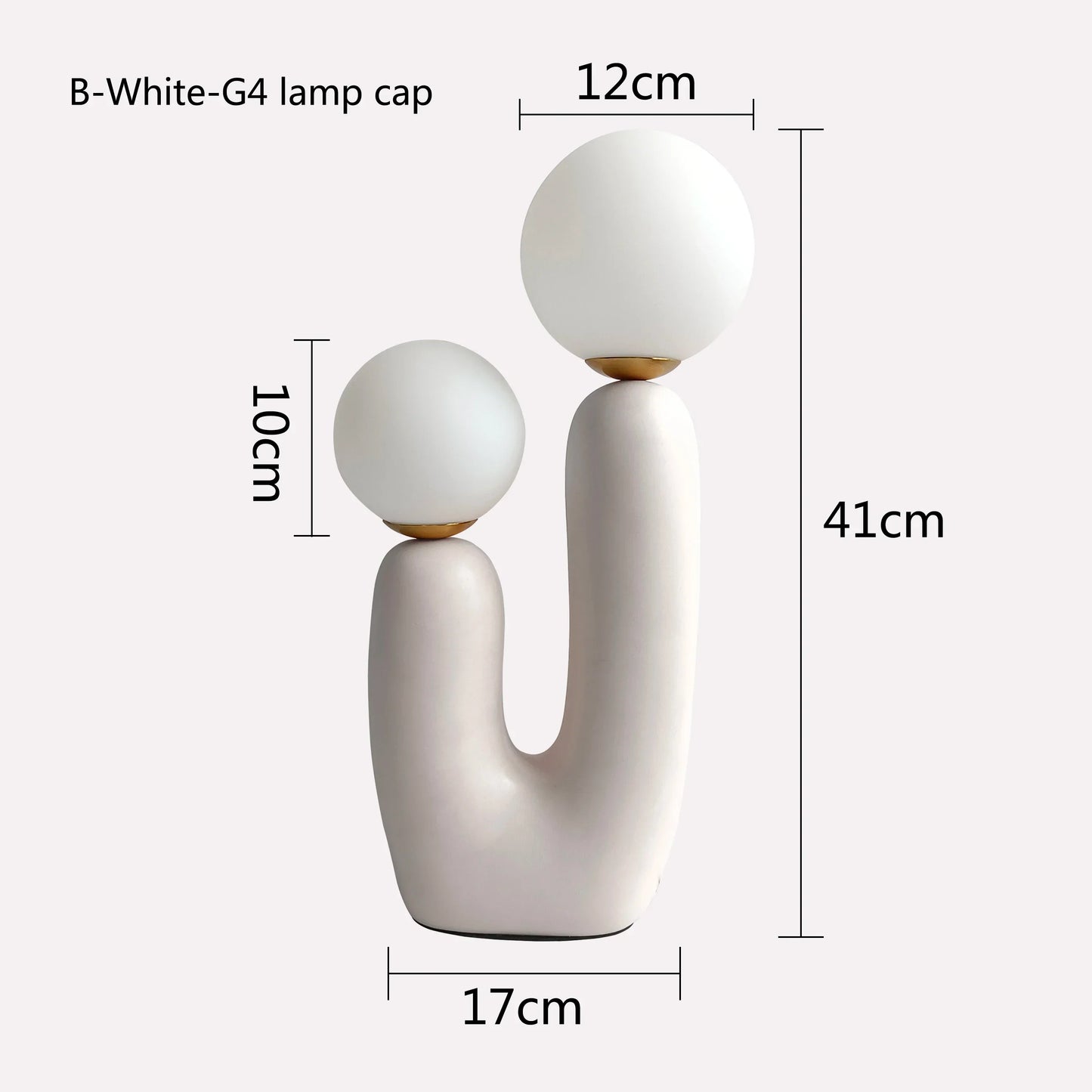 DecorBites™ Double Frosted Glass Ball Table Lamp for Bedroom & Living Room Lighting