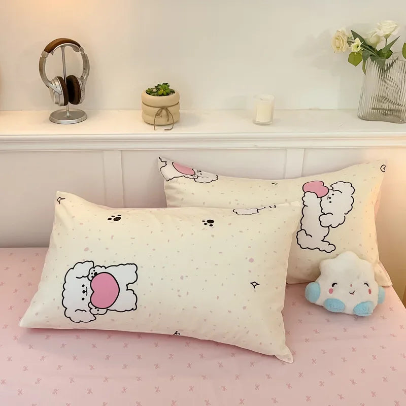 DecorBites™ Cartoon Printed Cotton Quilt Cover Set - Soft, Breathable, Colorfast Bedding