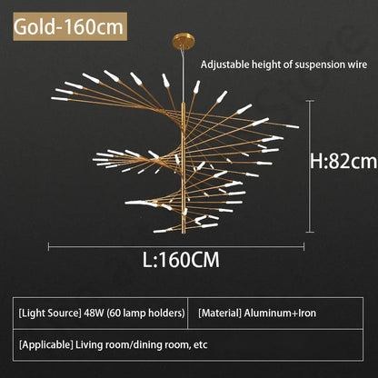 DecorBites™ LED Fireworks Ceiling Pendant Light - Modern Luxury Dimmable Room Decoration