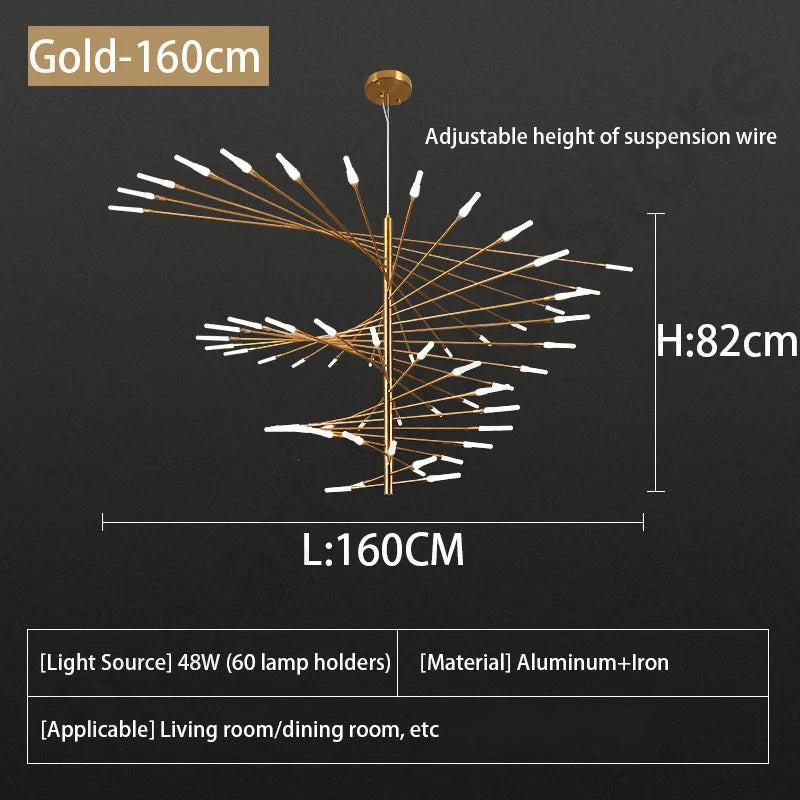Luz colgante de techo LED Fireworks™ Decorbites - Decoración de habitación moderna de lujo regulable