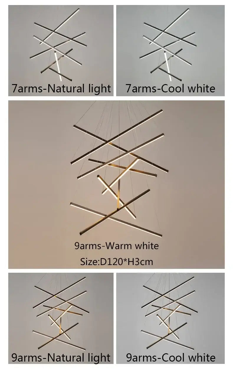 DecorBites™ LED Stair Ceiling Chandelier for Living Room