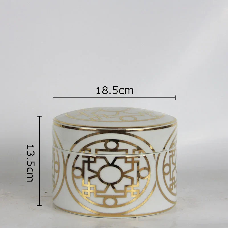 Conjunto de Tarros de Almacenamiento Geométricos de Oro Decorbites™