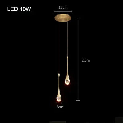 DecorBites™ Bubble Crystal Chandelier Hanging Lamp: Modern LED Pendant Lights for Home Decor