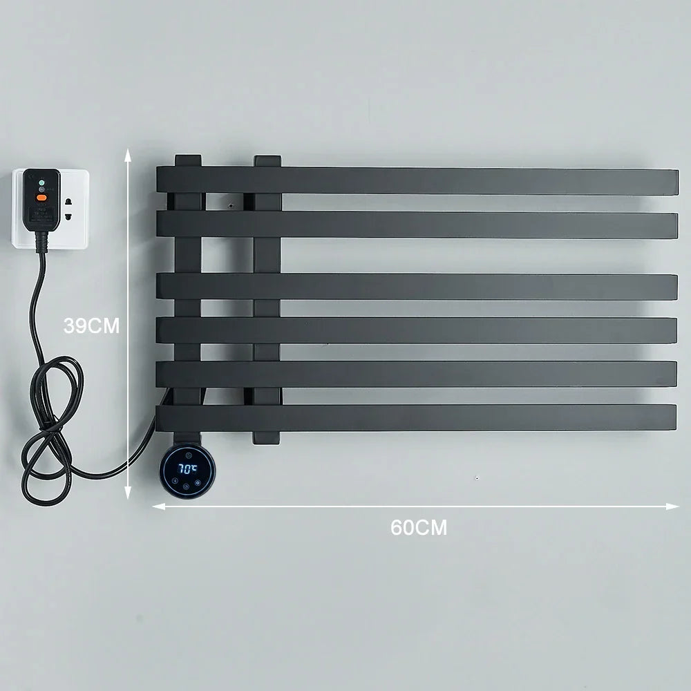 DecorBites™ Electric Towel Warmer Rack Thermostatic Digital Display Stainless Steel Holder