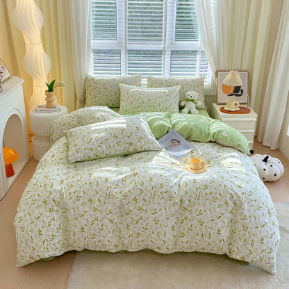 غطاء لحاف فردي قطني من DecorBites™ - غطاء لحاف لطيف على البشرة لسرير كينج فردي