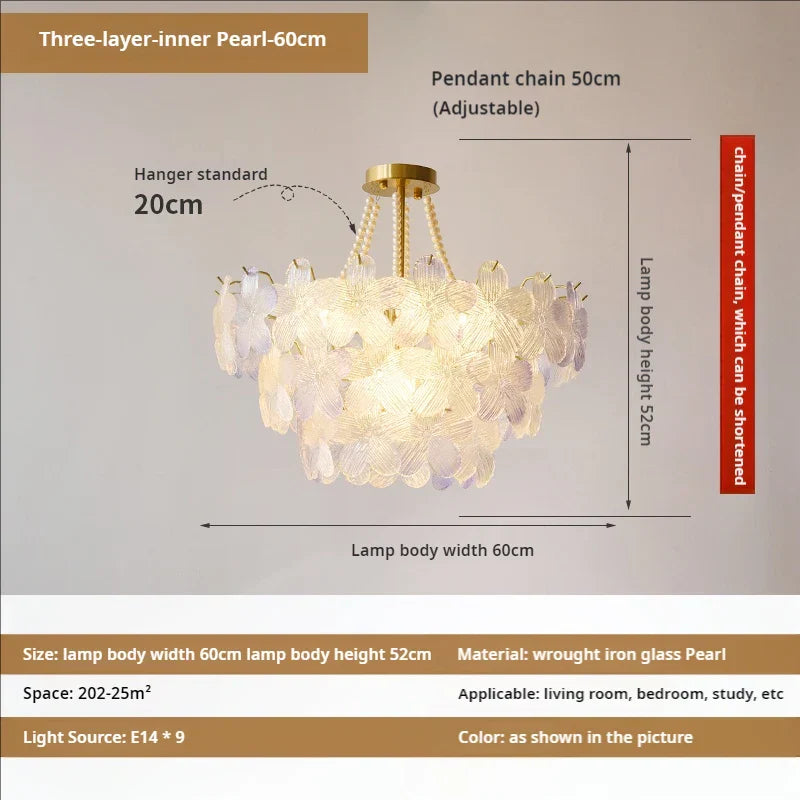 Crystal Leafless Chandelier