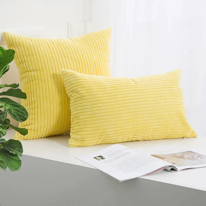 غطاء وسادة DecorBites™‎ مخطط من قماش مخملي 30x50/40/45/50/55/60 سم - ديكور أريكة منزلي