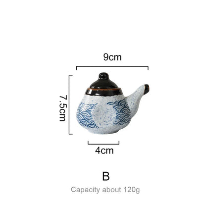 مجموعة توابل المطبخ من السيراميك الأزرق من ديكوربايتس™