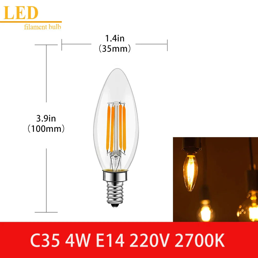 Clear Glass Vintage Bulb