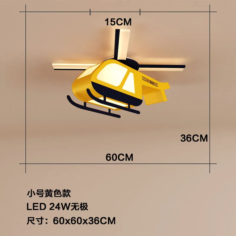 DecorBites™ Cartoon Helicopter Ceiling Fan Light for Children's Room