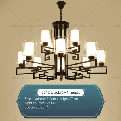 DecorBites™ Chinese Style Luxury Living Room Chandelier for Elegant Homes