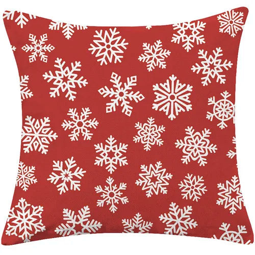 DecorBites™ Christmas Cotton Linen Pillowcases - Decorative Sofa Cushion Cover in Various Sizes